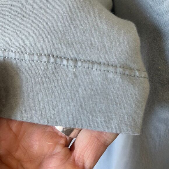 Anthropologie t.la Dusty Blue Mock Neck Short Sleeve Top,XXS‎ - Picture 3 of 9